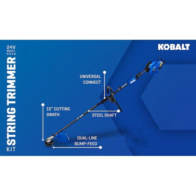 Kobalt 24V 15" Split-Shaft Attachment-Capable Battery String Trimmer (Tool Only)
