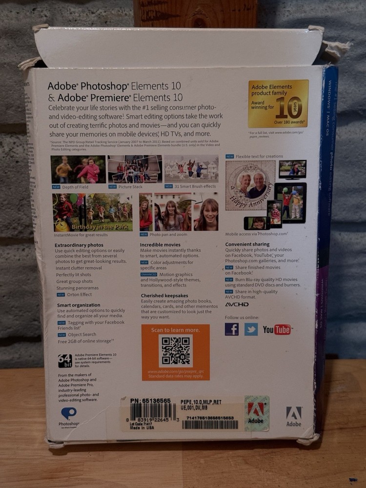 Adobe Photoshop Elements and Premiere Elements 10 for PC, Mac