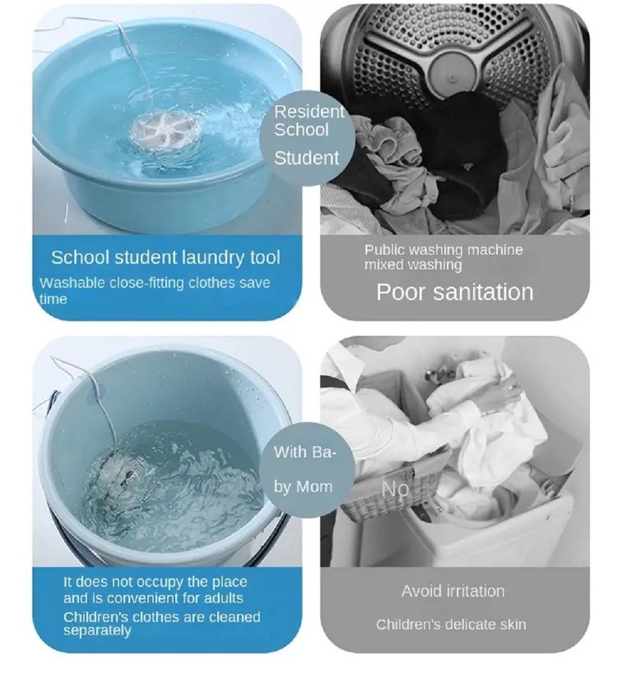 Small Sonic Vibration Portable Washing Machine