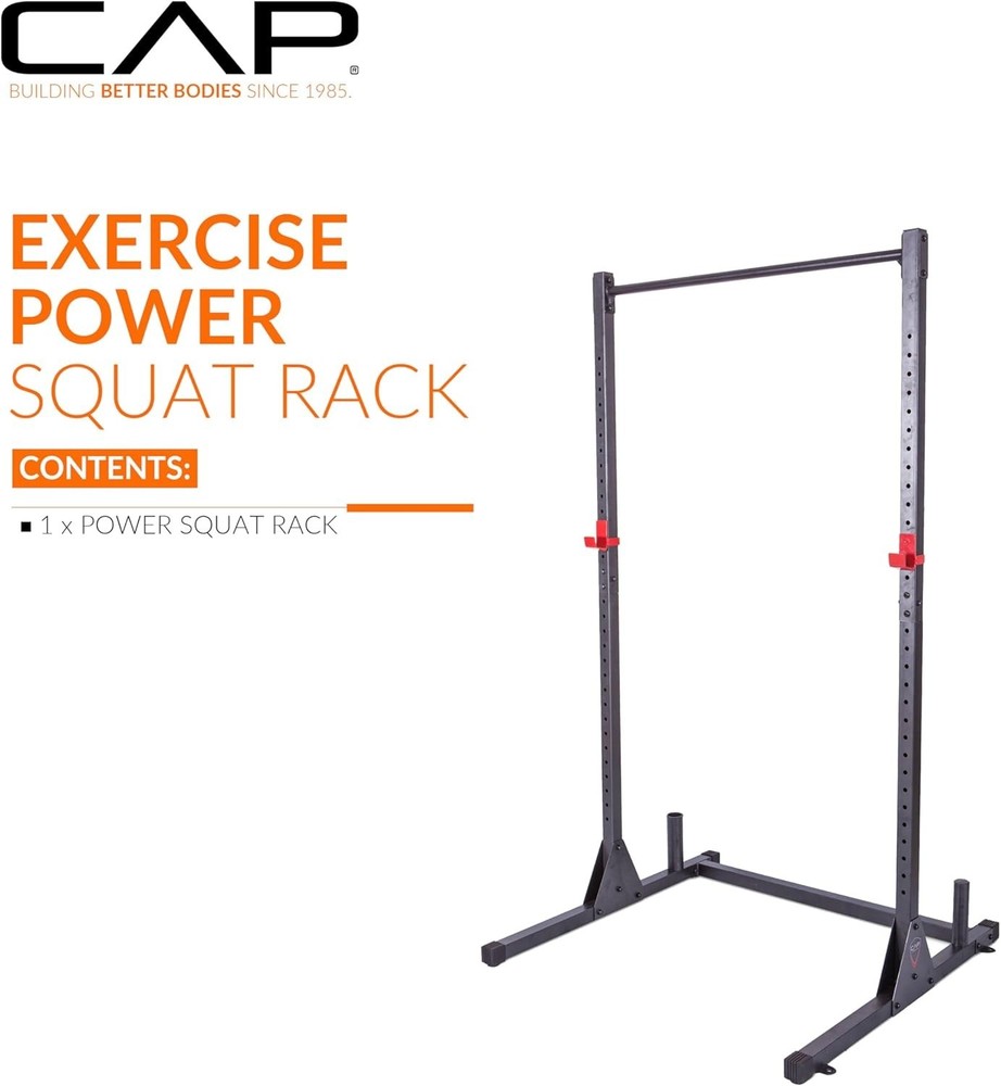 Reliable Heavy-Duty Power Rack - 500 lbs Max Capacity, Includes Storage Posts