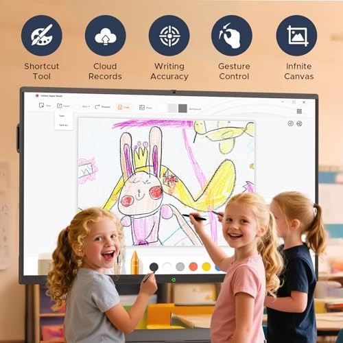 85'' Smart Board,Electronic Interactive White Board with 4K Touchscreen