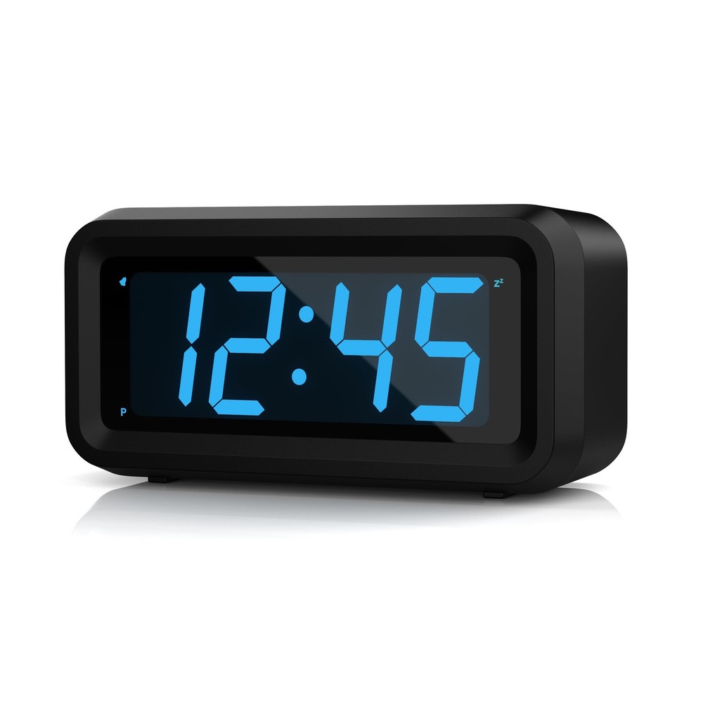 KWANWA Alarm Clock, Digital Clock, Constantly 1.2'' LED Blue Digits Display, ...
