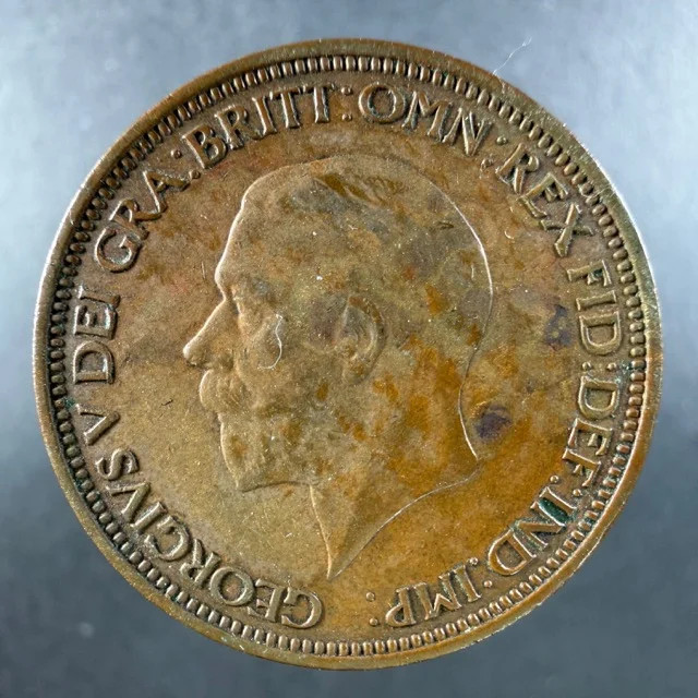 1936 Great Britain Half Penny George V Bold Design