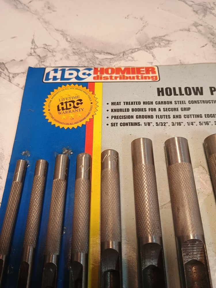 HDC 9 PIECE HOLLOW PUNCH SET