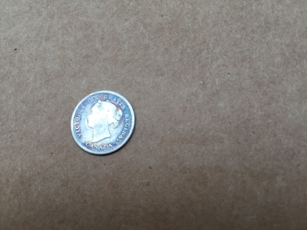 1881 canada 5 cent silver coin nickel