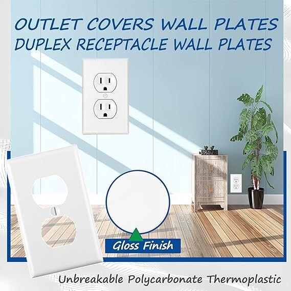 Outlet Covers Wall Plates - Electrical Outlet Covers12-Pack Standard Size Best