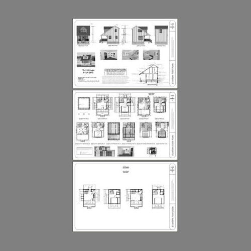 16x16 Tiny House -- 492 sq ft -- PDF Floor Plan -- Model 3A