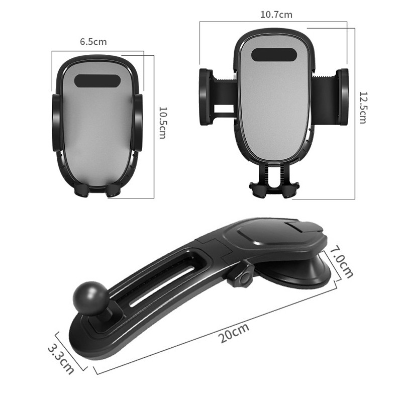 360° Rotatable Phone Mount Holder Car Dashboard Gravity Adjustable GPS Stand