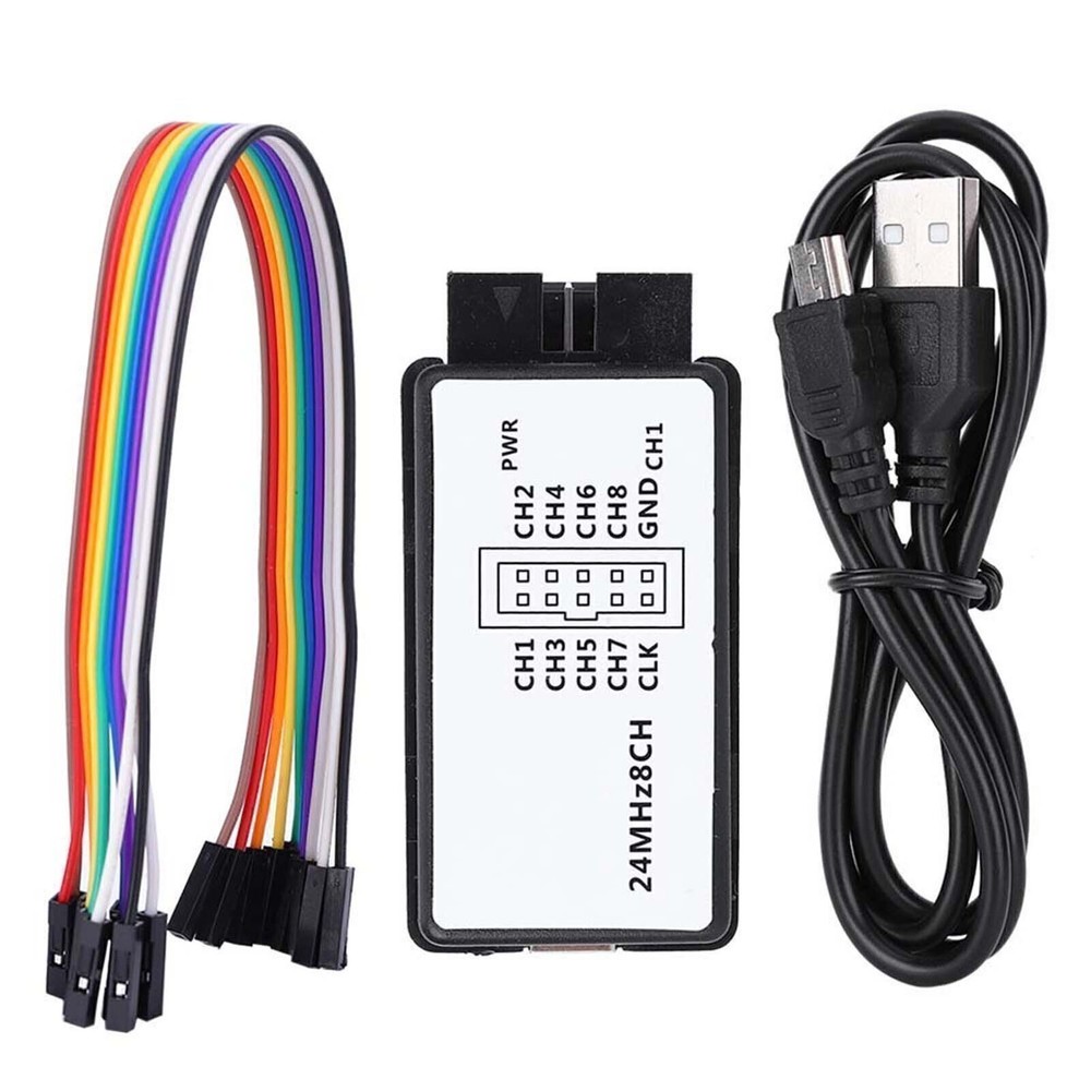 USB Logic Analyzer Device Set Mini Digital Pocket Size 8 Channel Input Memory