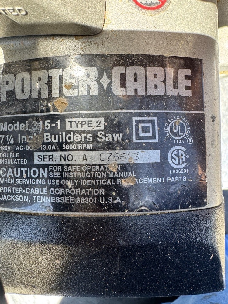 PORTER CABLE 315-1 ELECTRIC CIRCULAR SAW