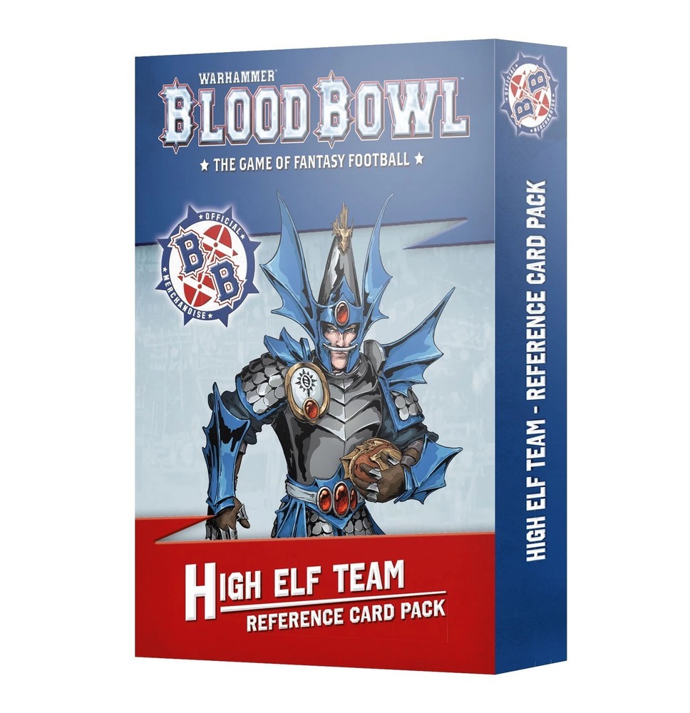 HIGH ELF TEAM REFERENCE CARD PACK - Blood Bowl - Games Workshop - NEW