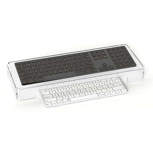 Acrylic Computer Keyboard Cover, Mechanical Keyboard Dust Cover PC 2 Pack Clear