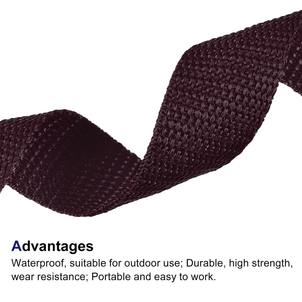 Lightweight Polypropylene Webbing Strap 1" 50 Yards Brown Strapping