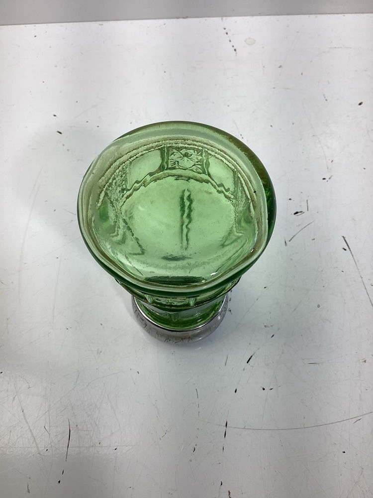 Vintage Depression Glass DORIC pattern Green Single Shaker