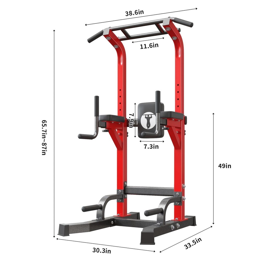 Adjustable Pull Up Station Power Tower Home Gym