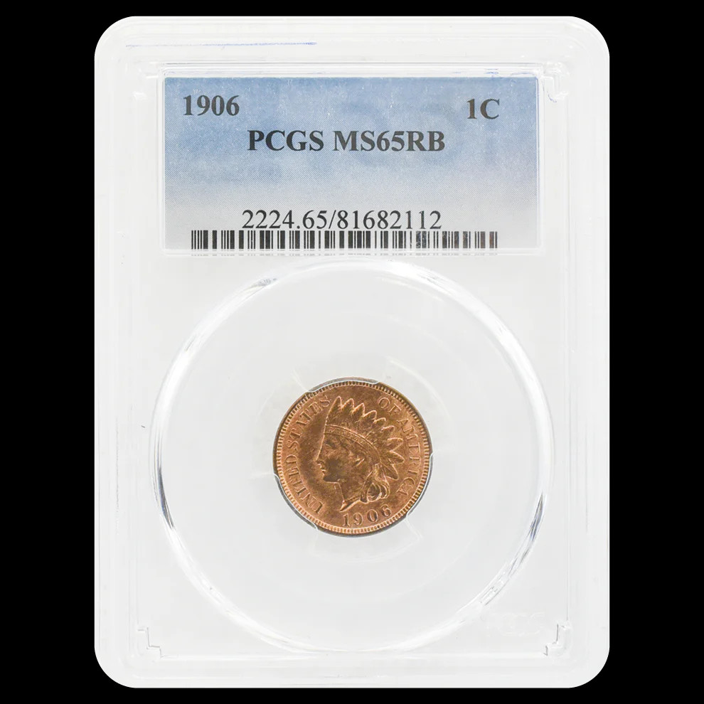 1906 Indian Head Cent MS65 RB PCGS