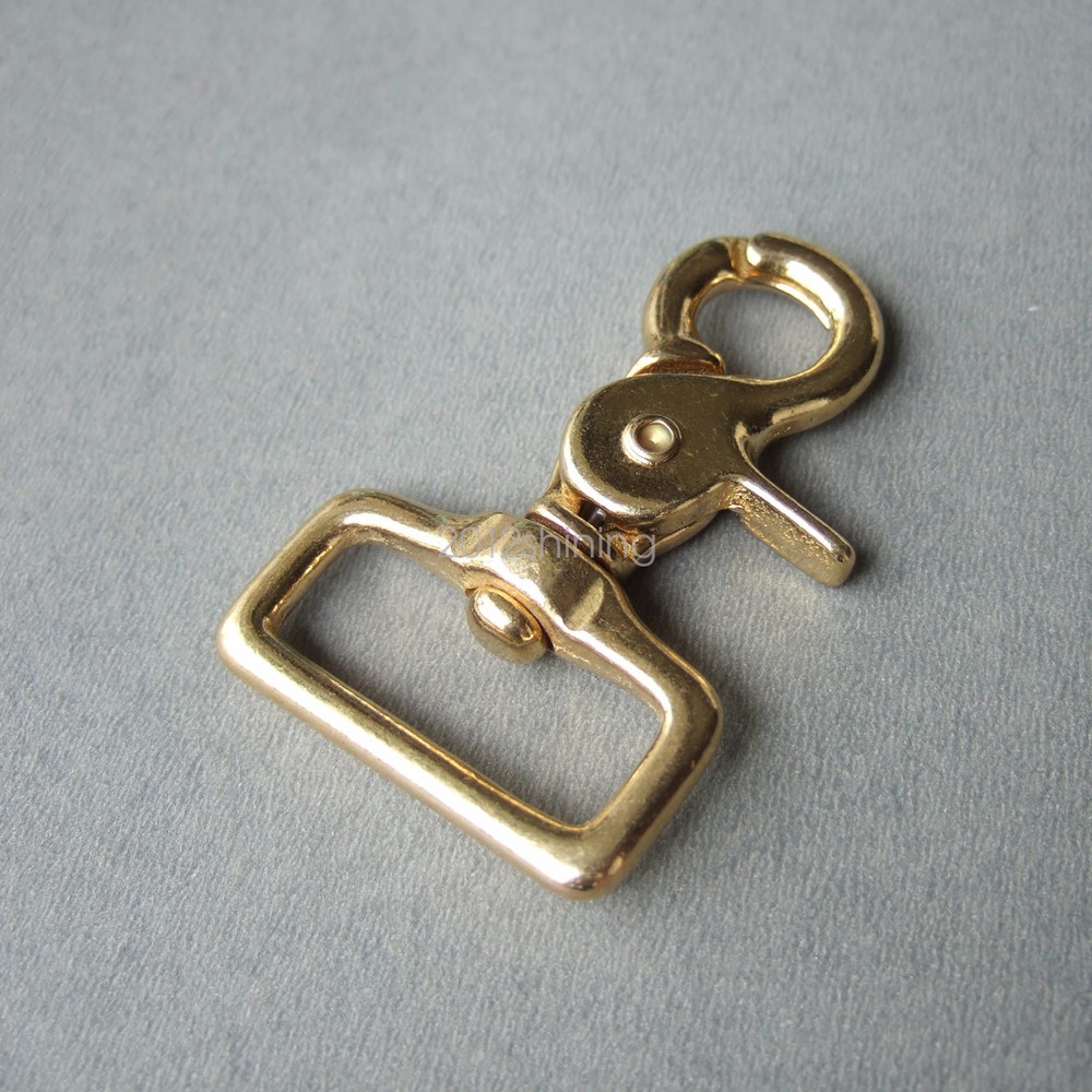Heavy Duty SOLID BRASS TRIGGER SNAP SWIVEL SQUARE EYE 1-9/32"