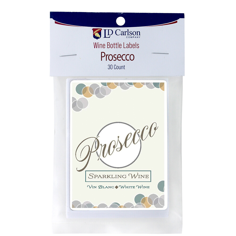 Prosecco Wine Bottle Labels 30/Pack Mist Collection