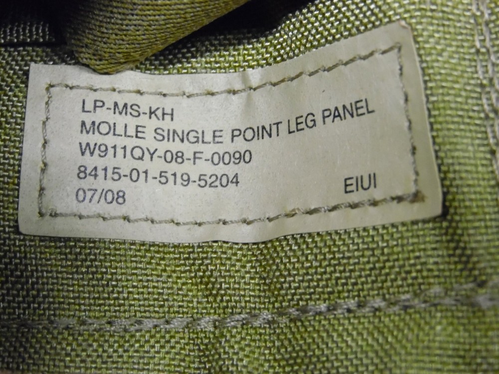 Single Point Leg Panel USGI MOLLE Khaki Eagle Industries NOS