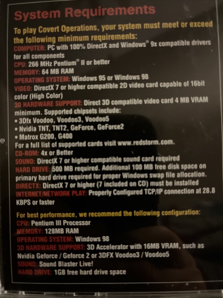 Tom Clancy's Rainbow Six: Covert Ops Essentials (2000) PC GAME. SEE DESCRIPTION