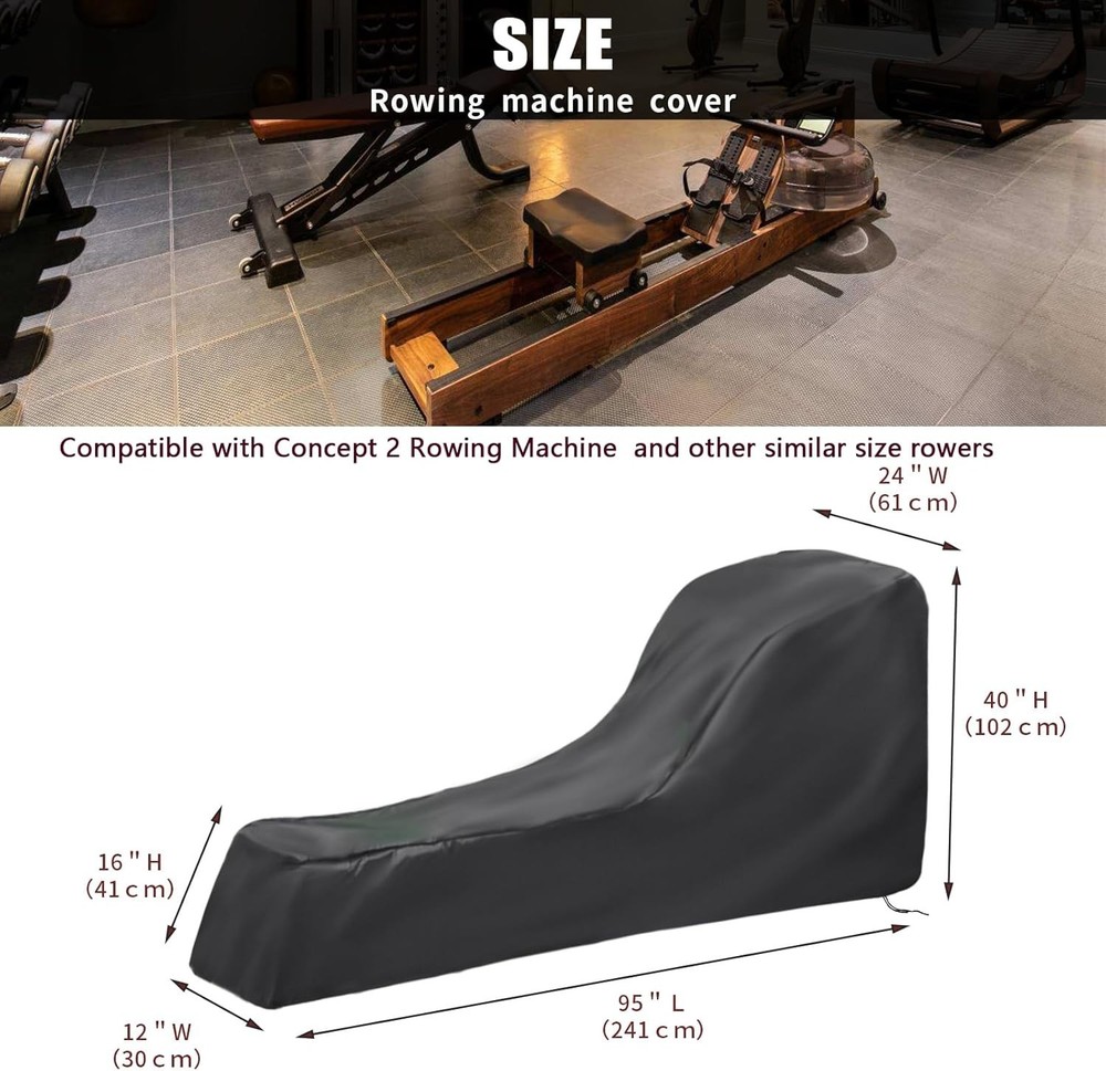 Heavy-Duty Rowing Machine Cover with High-Density Stitching for Durability