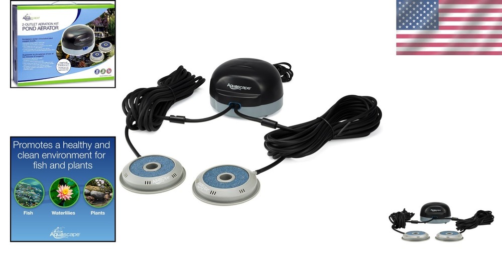 Weather-Resistant Pond Air System, 2 Outlets