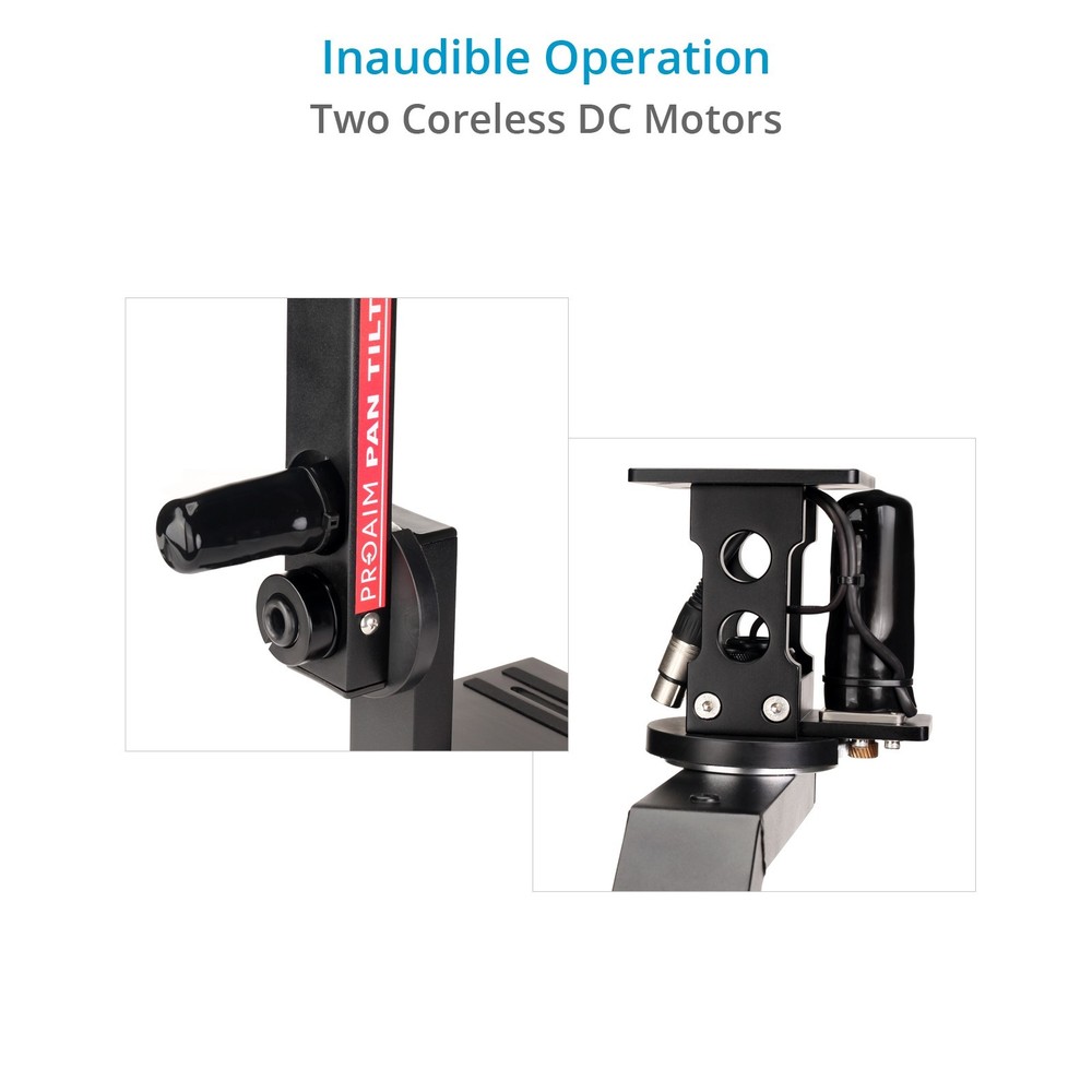 PROAIM Sr. Motorized Pan Tilt Head with 12V Joystick Controller for Camera Jib