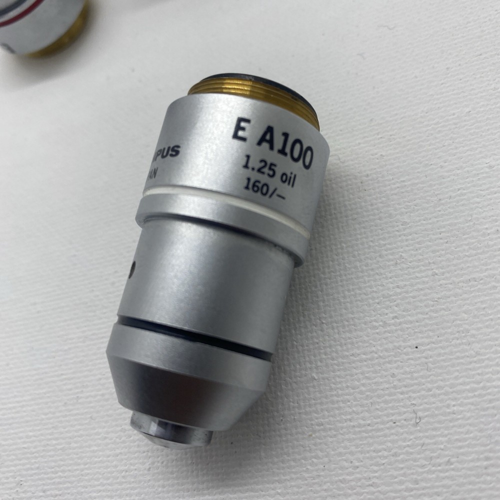 Olympus Microscope Objective Set - E A4, E A10, E A40, E A100 oil