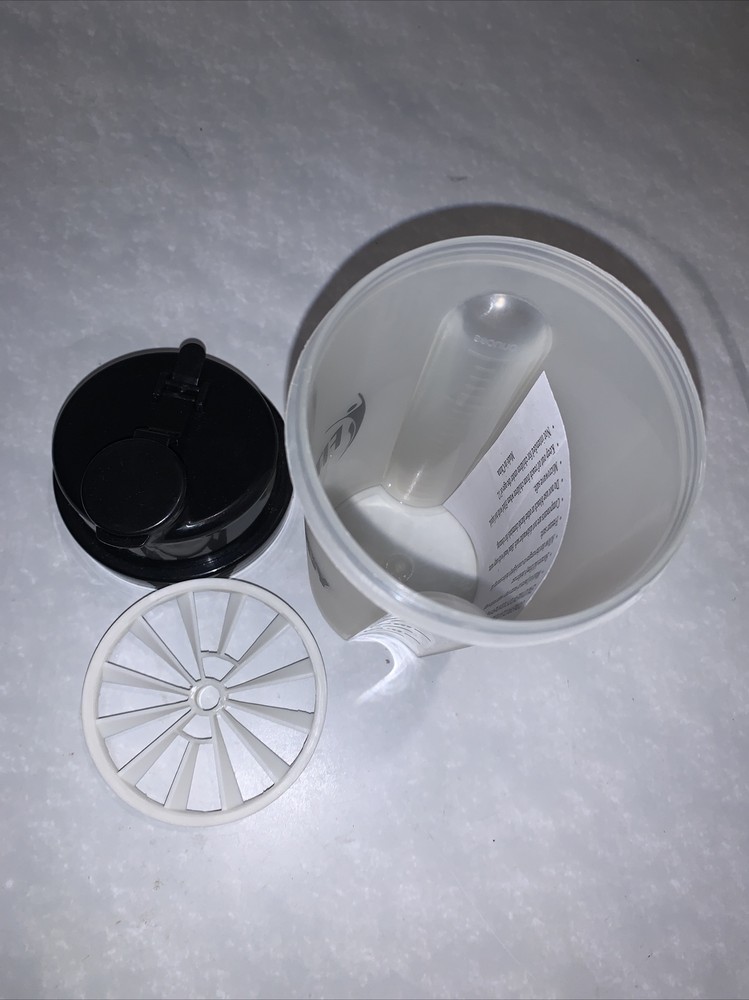 FitBody Water Bottle/Shaker Cup - Black/Clear