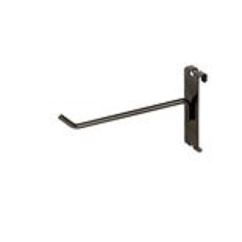 6" Gridwall Hooks - 18 Black Hooks For Gridwall or Mini Grid Cube Displays