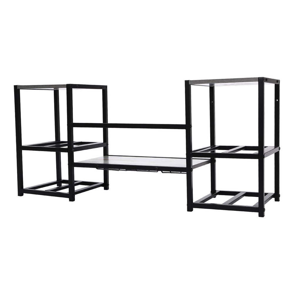 3-tiers Wine Rack Wall Mounted Wine Storage Display Rack 33-44 lbs Space Saving
