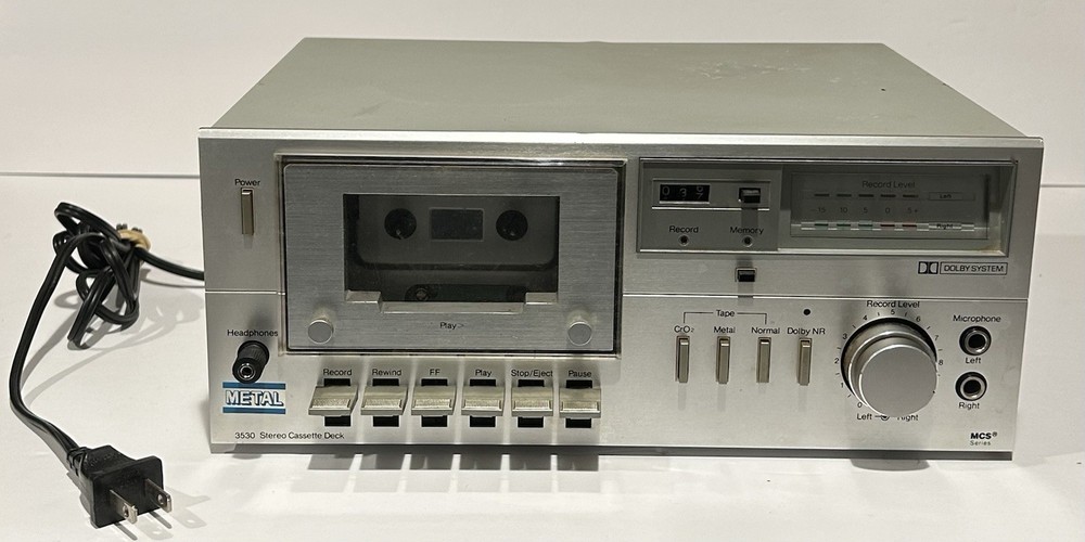 Vintage MCS Modular Component Systems 3530 Stereo Cassette Deck Working