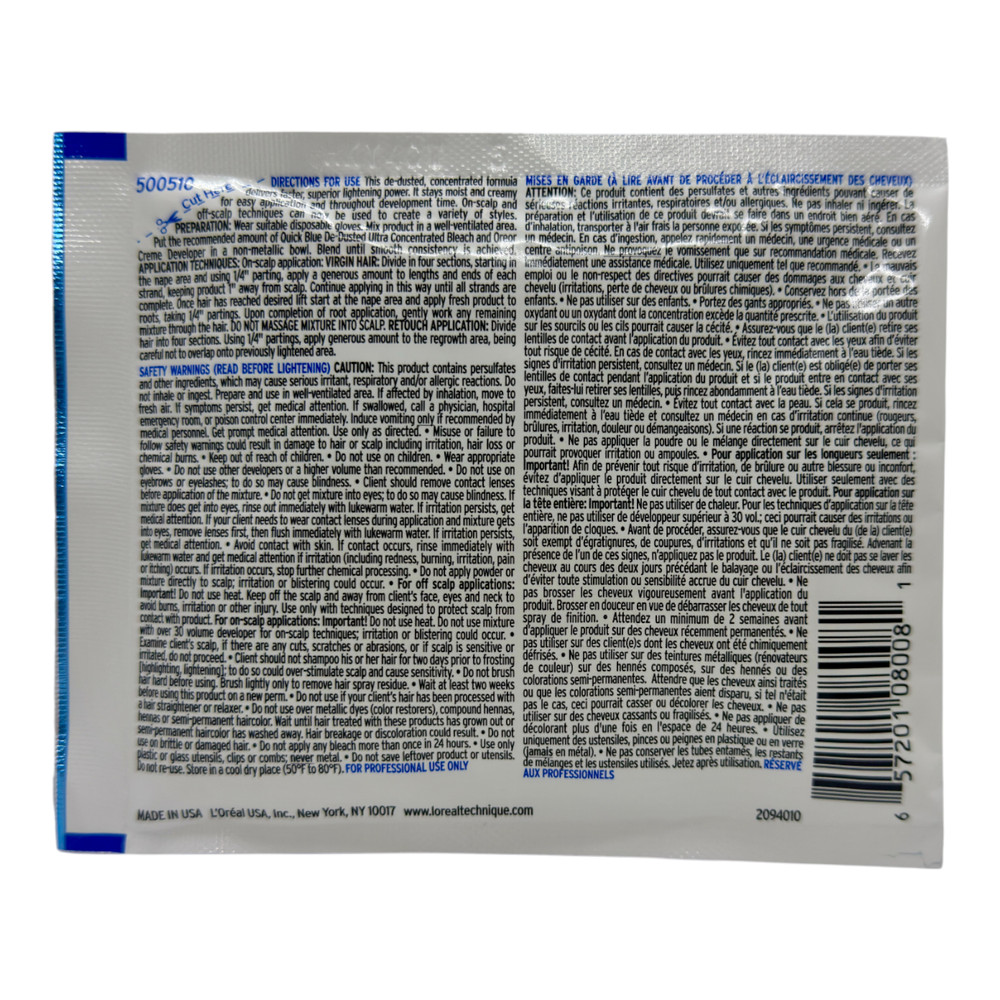 L'Oreal Quick Blue Powder Lightener Packette 1oz (2-Pack) Bleach