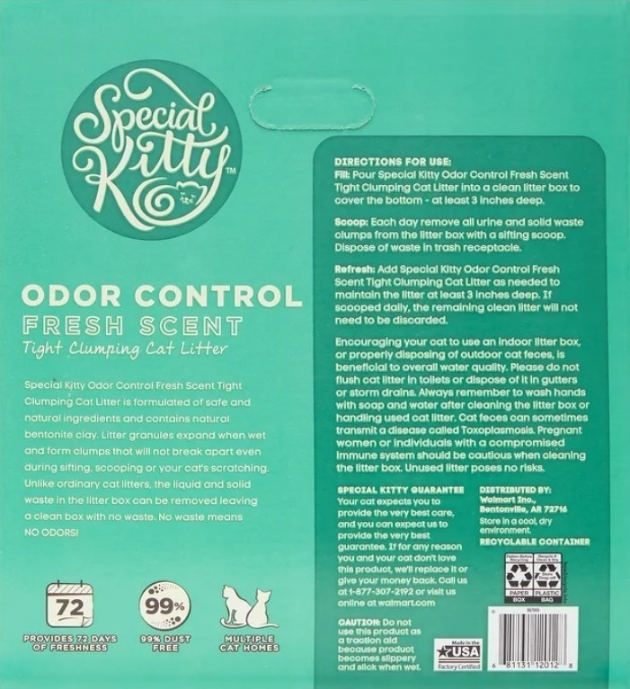 3 Box Special Kitty Scoopable Tight Clumping Cat Litter, Fresh Scent, 40 lb
