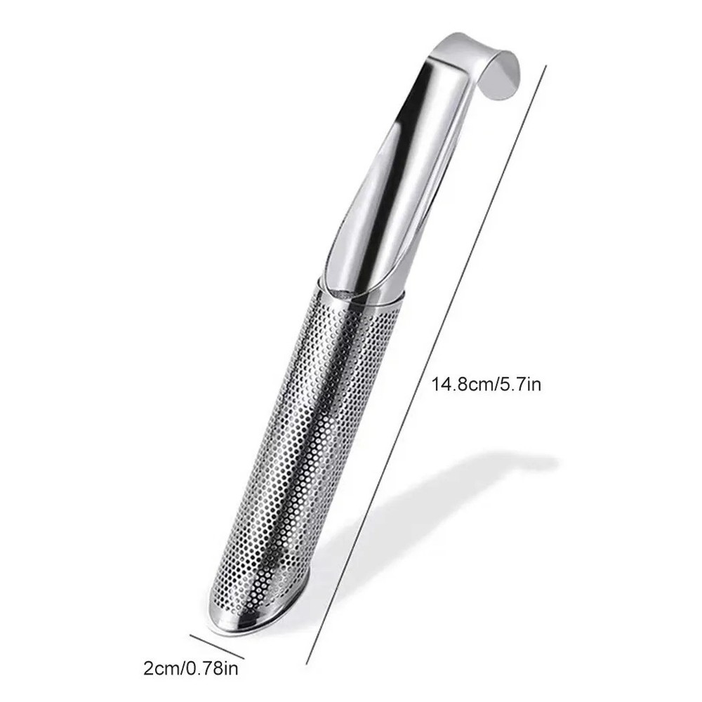 1-Pack Stainless Steel Tea Diffuser Stick – Loose Leaf Strainer with Hook Handle