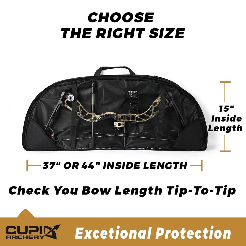 Compound Bow Case Soft Lightweight Bow Bag With Arrow Pocket,40 in Inside Length