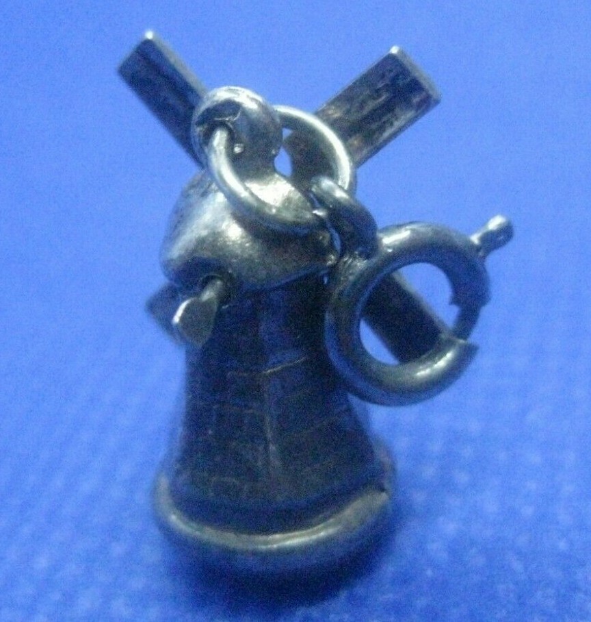 Sterling Silver Movable Windmill Charm