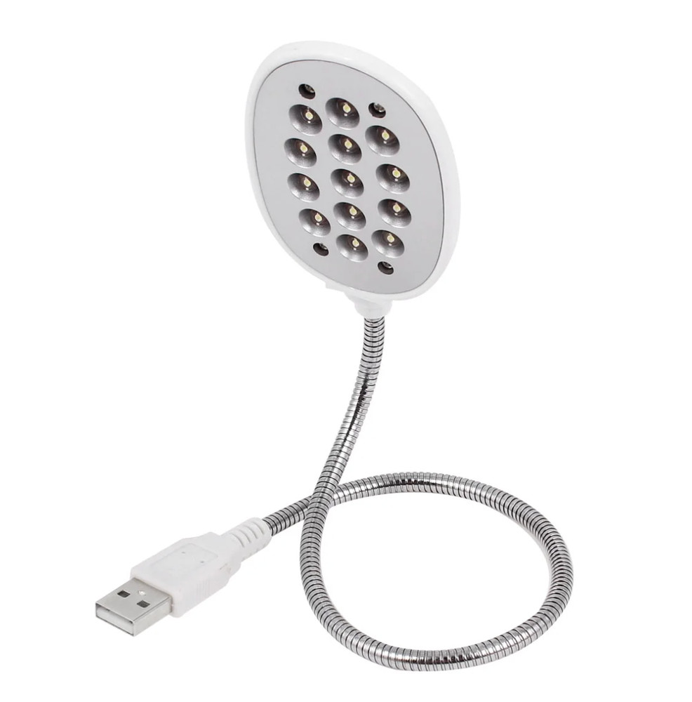 LZY Home Desktop Portable Flexible USB 13 Super LED Computer Light White