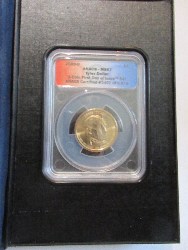 US Mint 2009-D John Tyler Presidential Dollar Program ANACS MS67