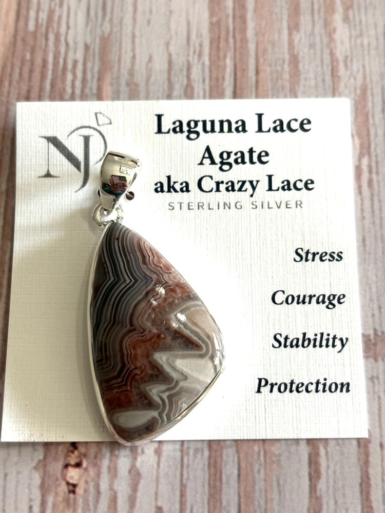 Laguna Lace Agate Pendant