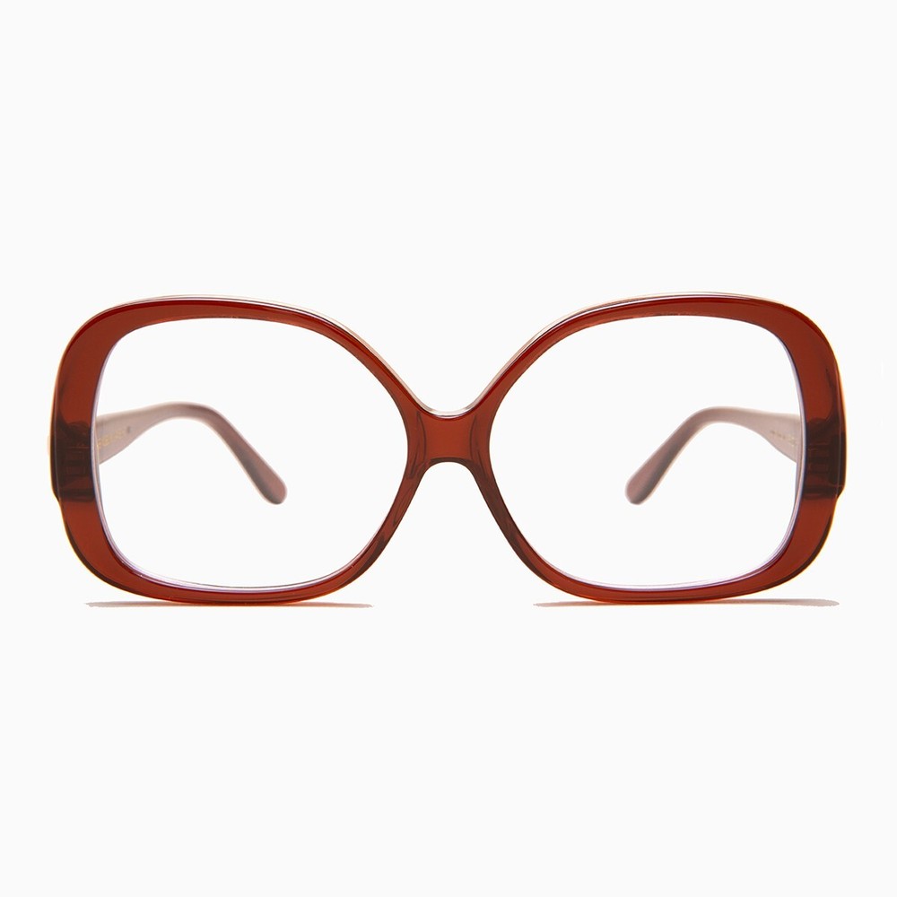 Large Square Maroon Reading Glasses 2.50 diopter- Jane