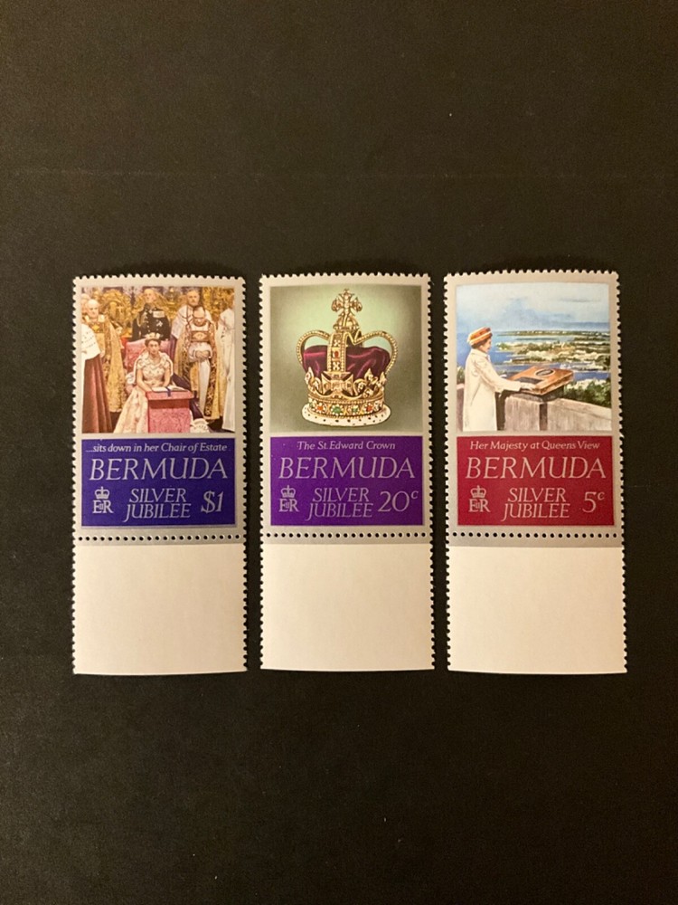 Stamps Bermuda #347-9 never hinged
