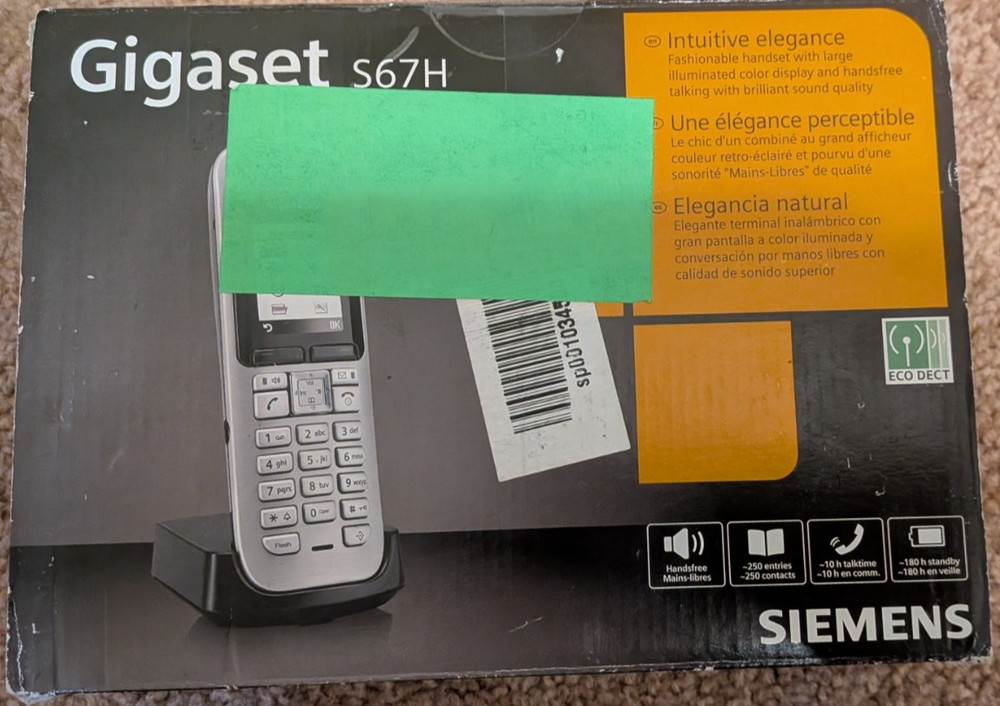 Boxed Siemens Gigaset S67H - Additional Phone Handset (Requires base)