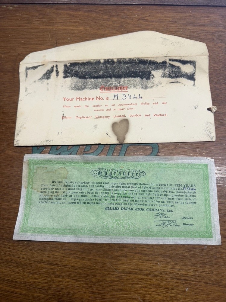 Ellems Diaphragm Duplicator Model No. 210