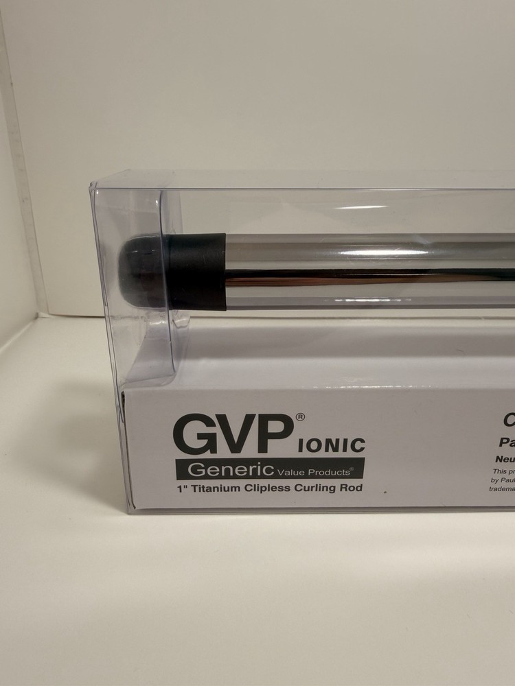 GVP Ionic 1" Titanium Clipless Curling Rod/Iron (SEALED item-brand new)