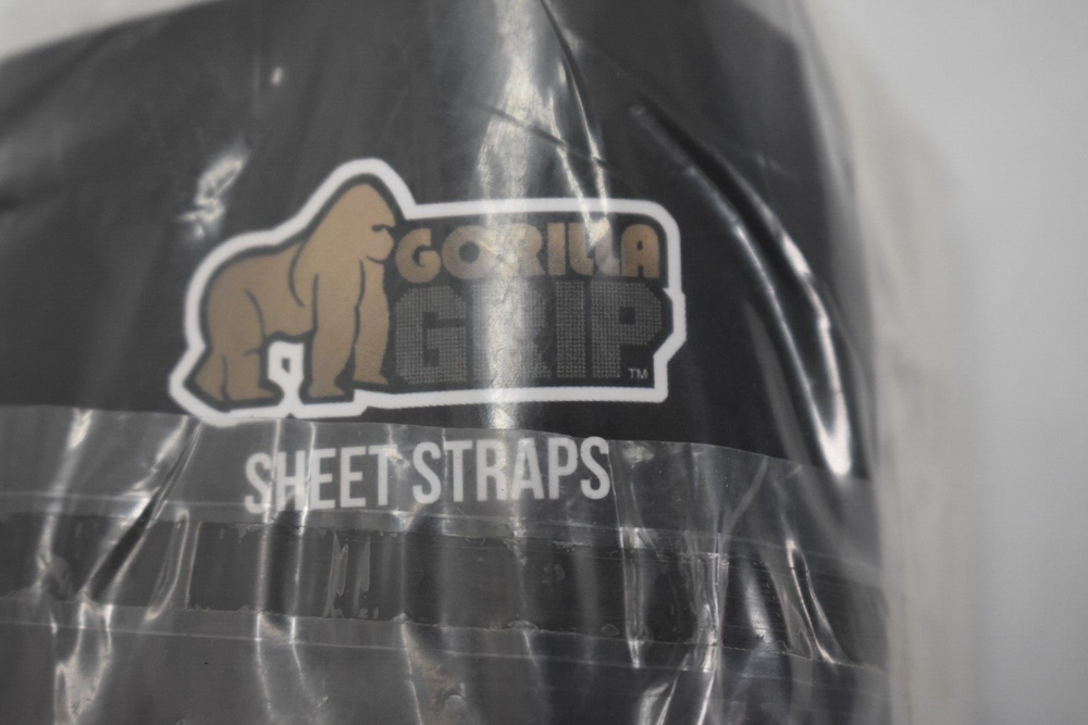Gorilla Grip Bed Sheet Straps Adjustable Elastic Fasteners w. Metal Clips 4 Pack