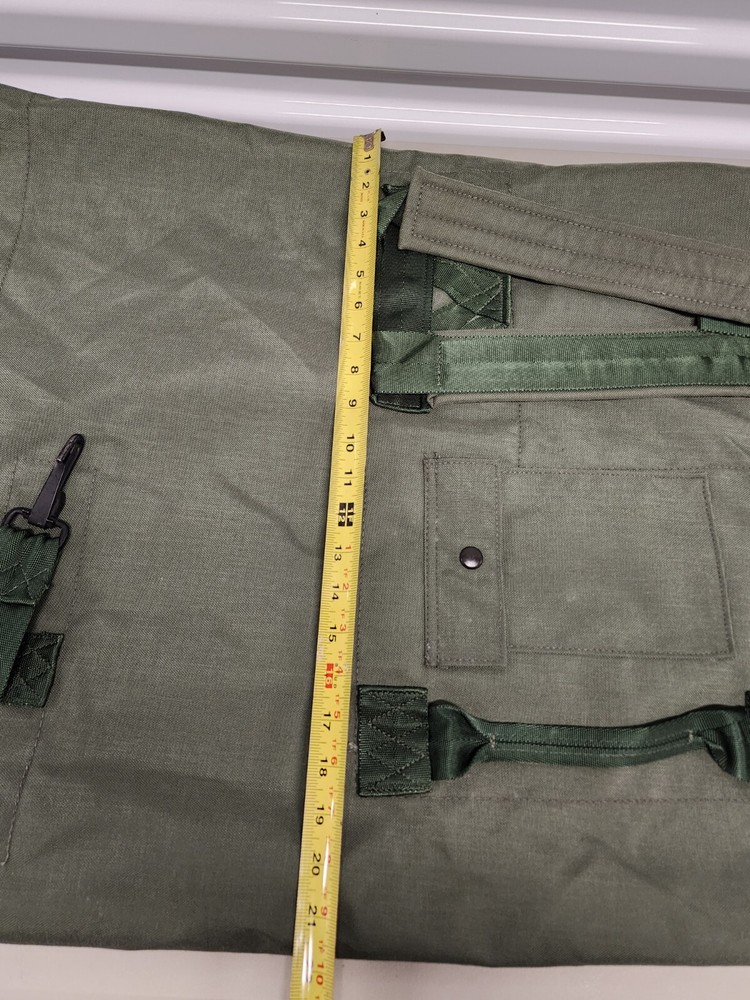 US Military Duffel Bag Nylon Army Navy Green Strap Backpack