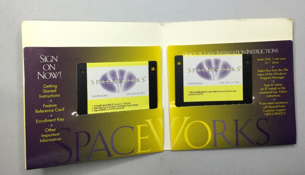 Vintage 1993 Spaceworks Interactive Business Communications Floppy Disks