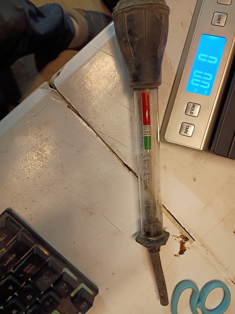 Vintage Glass Battery Hydrometer Tester Syringe with Bulb Untested Decor