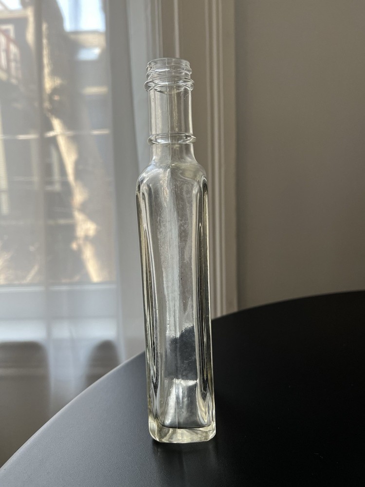 Vintage Clear Glass Bottle (No cap)